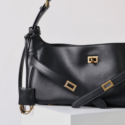 Midnight Belted Shoulder Bag – FIORENE