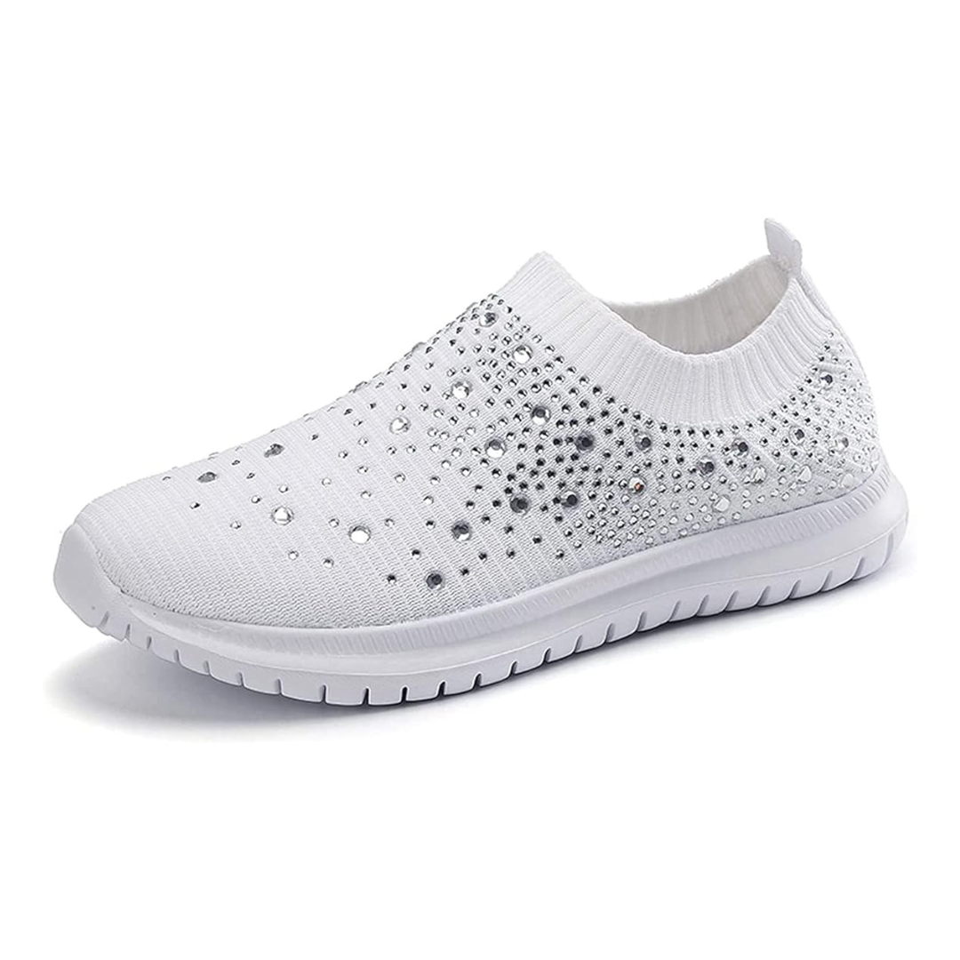 Rhinestone Slip-On Sneakers