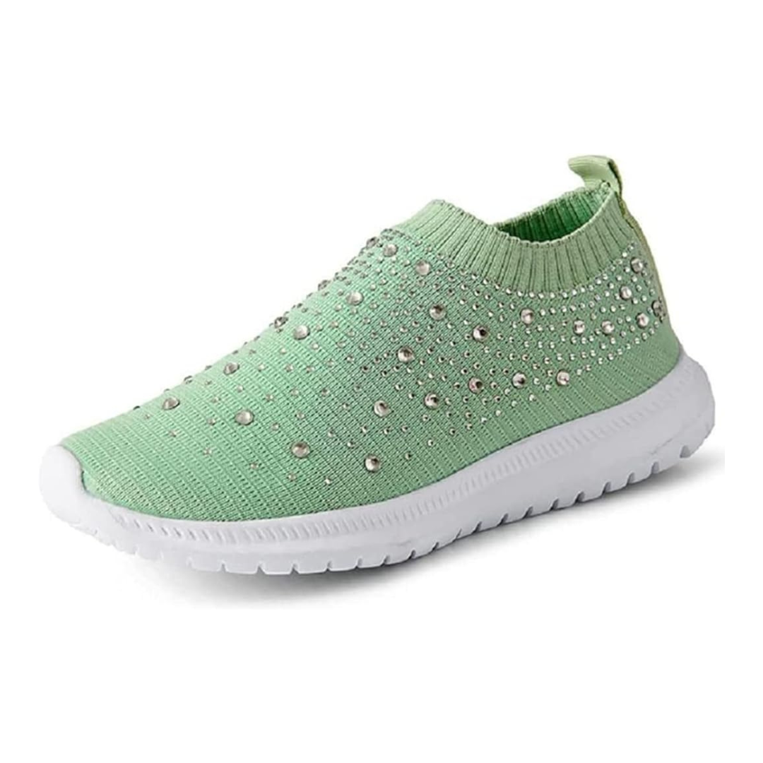 Rhinestone Slip-On Sneakers