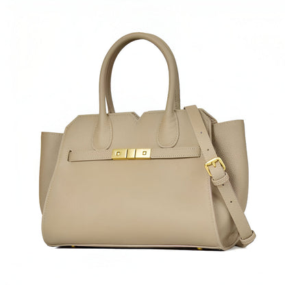 Soft Taupe Structure Tote Bag – FIORENE