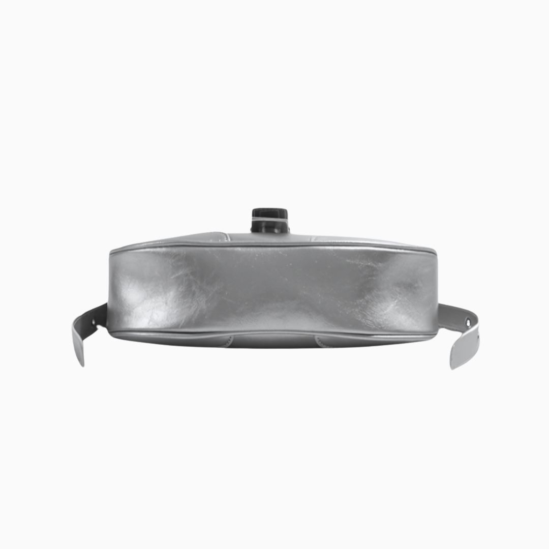 Silver Buckle Curve Shoulder Bag – FIORENE