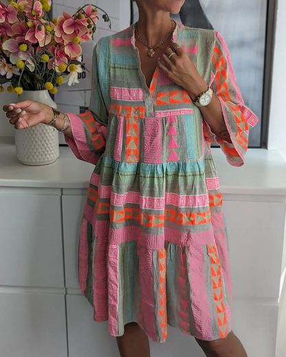 Colorwave Boho Maxi Dress