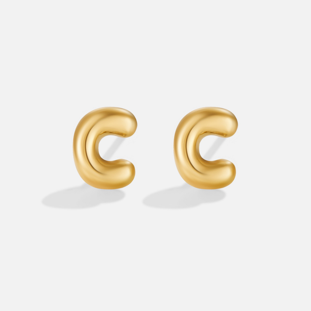 Gilded Balloon Letter Studs – FIORENE