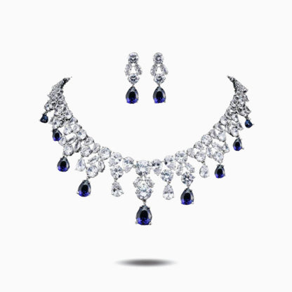 Royal Sapphire Elegance Necklace Set – FIORENE