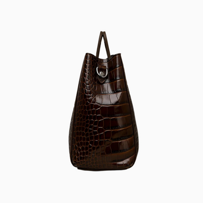 Crocodile Square Handle Tote Bag – FIORENE