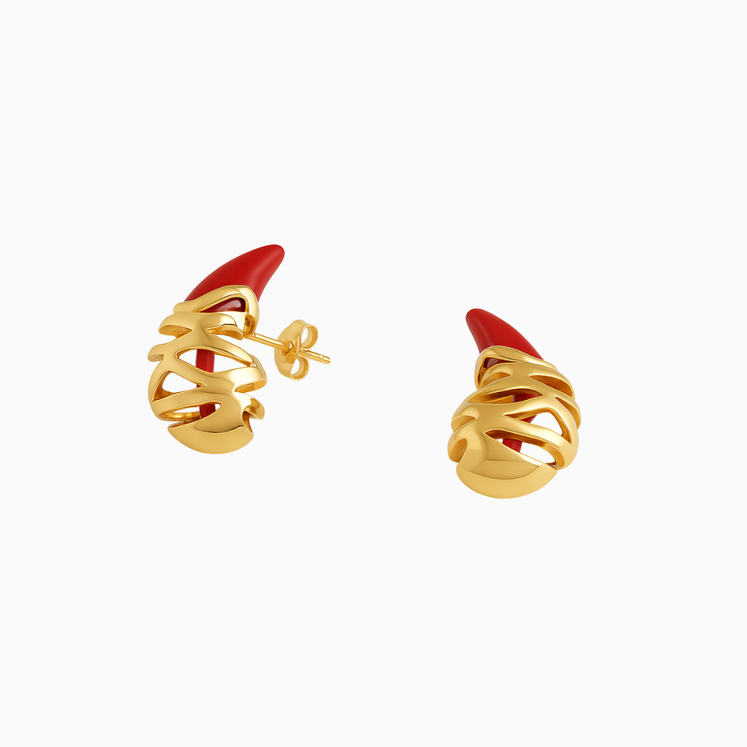 Crimson Flame Earrings – FIORENE