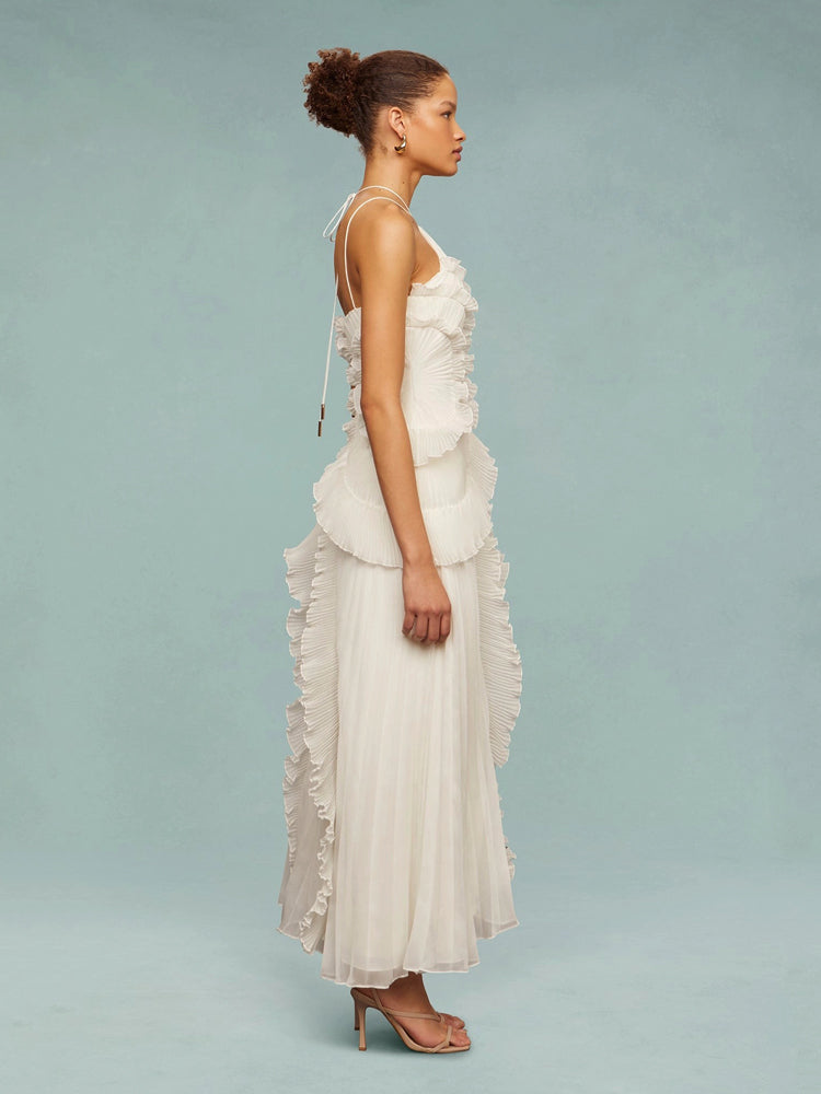 Mirelle Lilac Cascade Maxi Dress