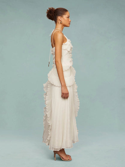 Mirelle Lilac Cascade Maxi Dress