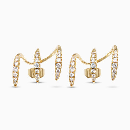 Trilogy Crystal Hoop Earrings – FIORENE