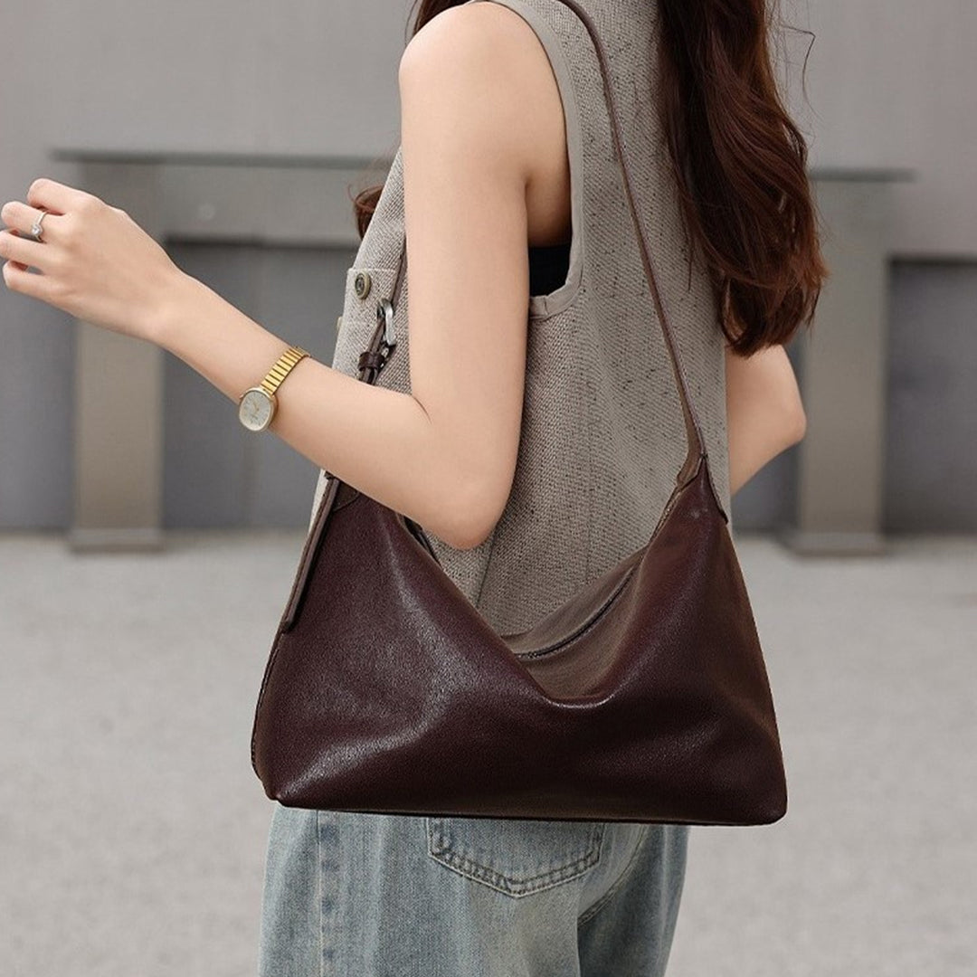 Merlot Crescent Shoulder Bag – FIORENE