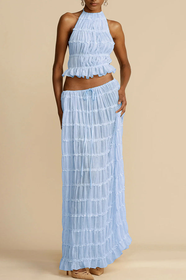 Isla Vintage Tiered Maxi Skirt Set