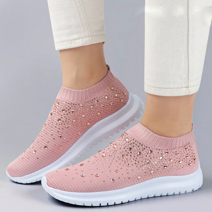 Rhinestone Slip-On Sneakers
