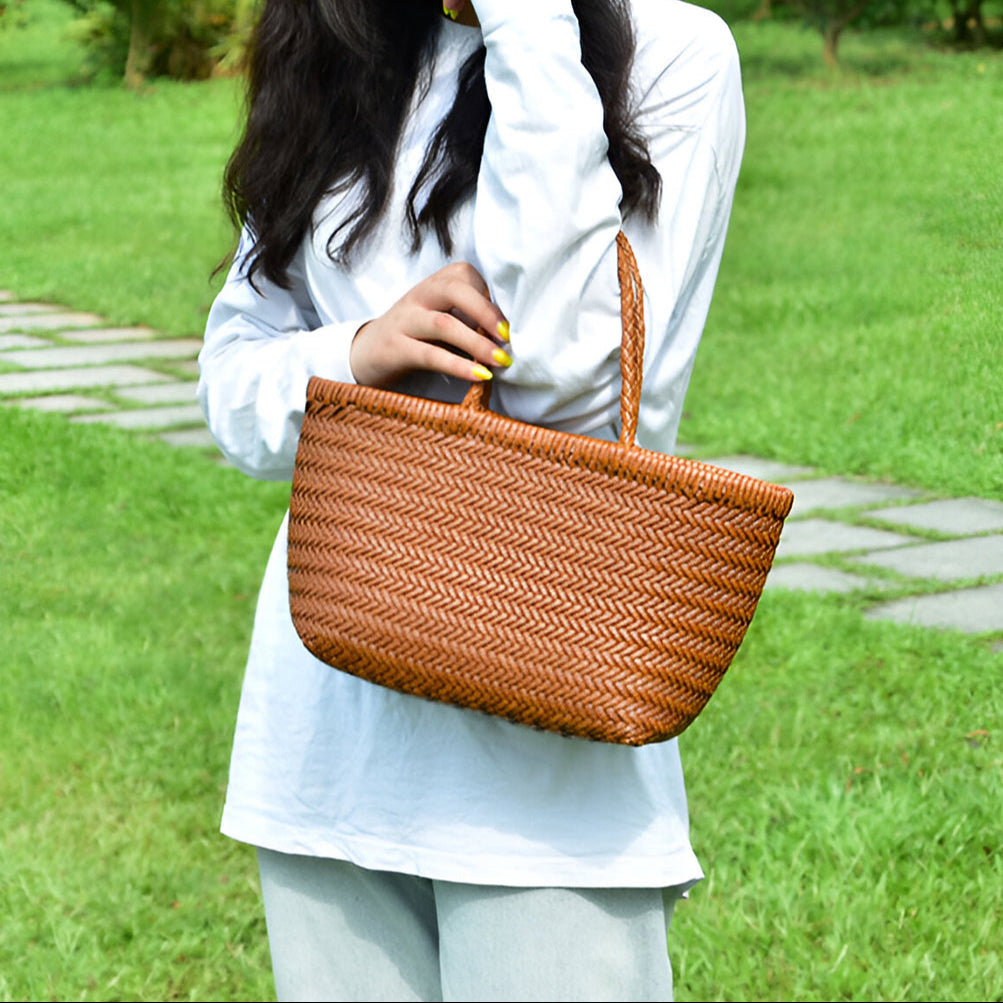 Woven Beach Tote Bag - FIORENE