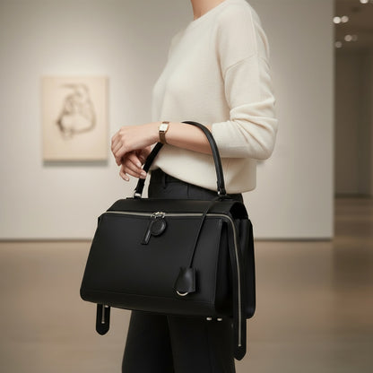 Sleek Structure Zip Shoulder Bag – FIORENE