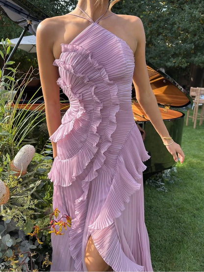 Mirelle Lilac Cascade Maxi Dress