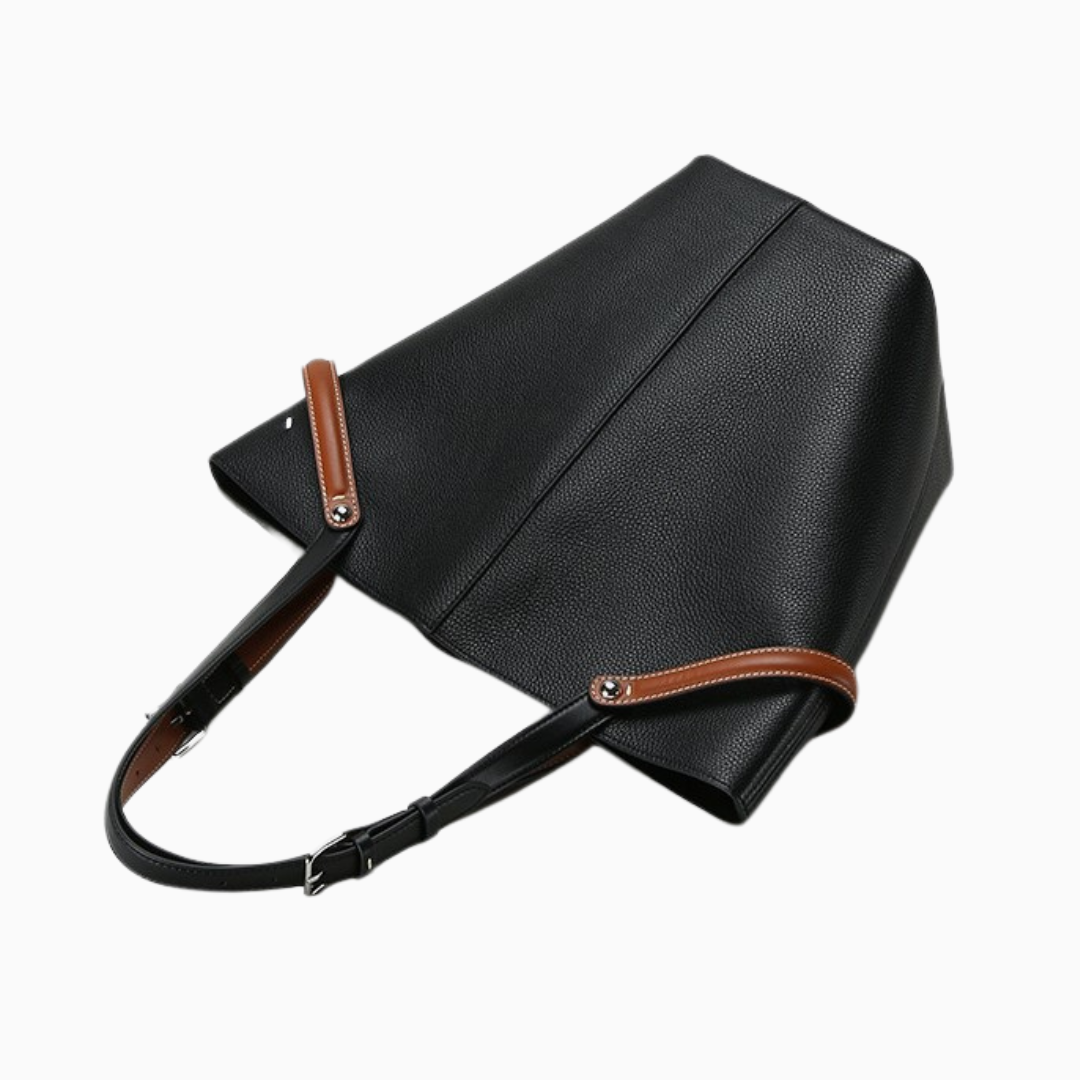 Structured Midnight Shoulder Bag – FIORENE