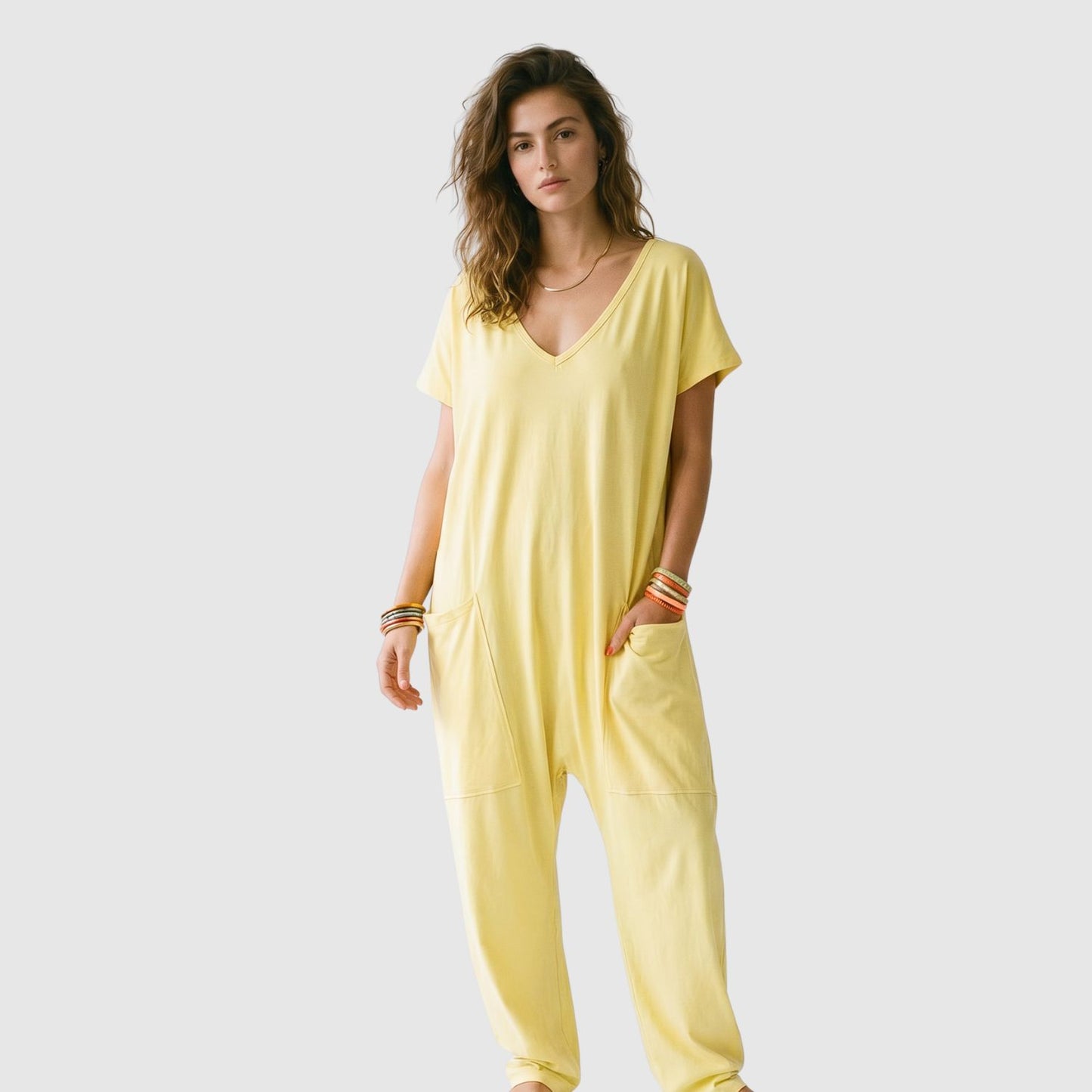 Relaxed Fit Pocket Jumpsuit – FIORENE