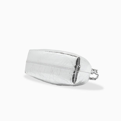 Silver Gleam Chain Clutch – FIORENE