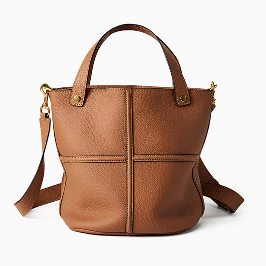Chestnut Line Bucket Shoulder Bag – FIORENE