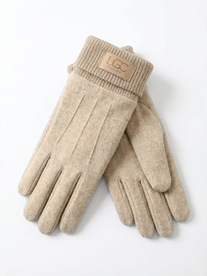 Cashmere Taupe Touchscreen Elegance Gloves – FIORENE
