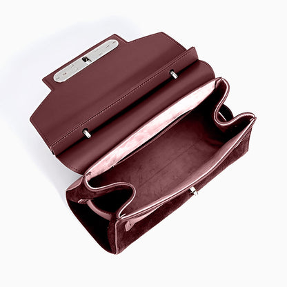 Merlot Velvet Handbag – FIORENE