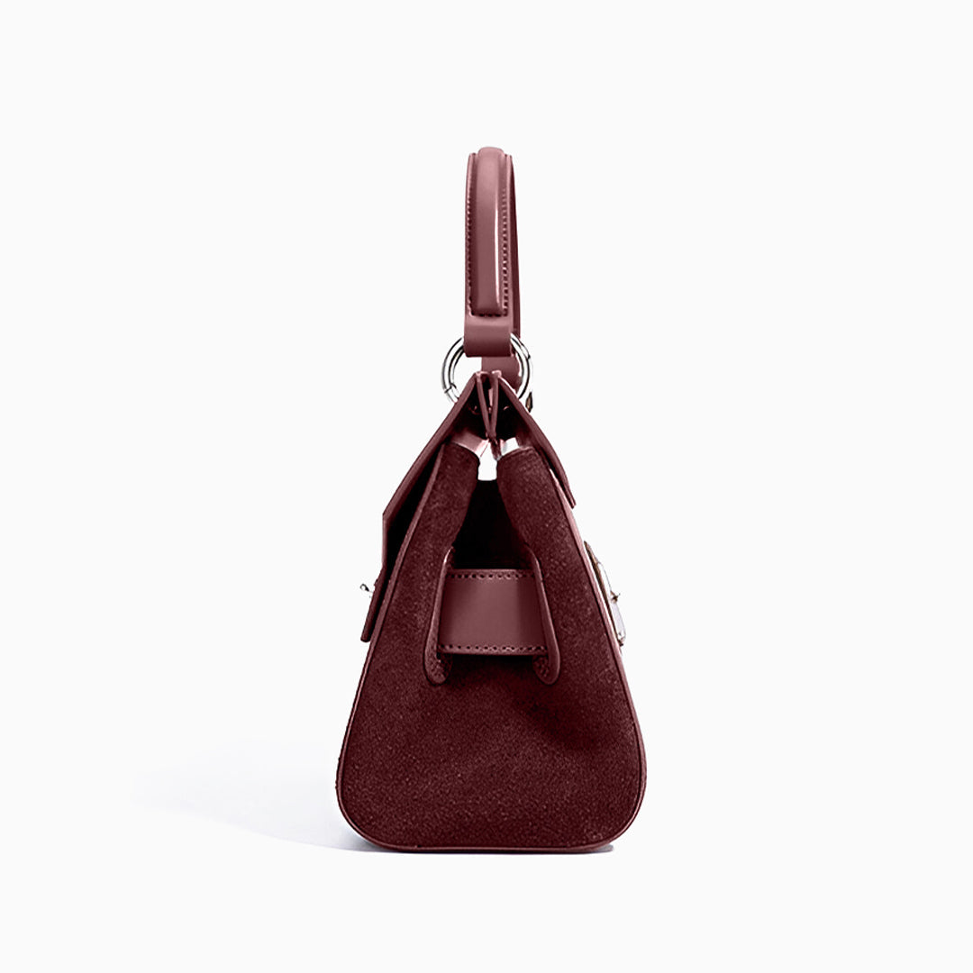 Merlot Velvet Handbag – FIORENE