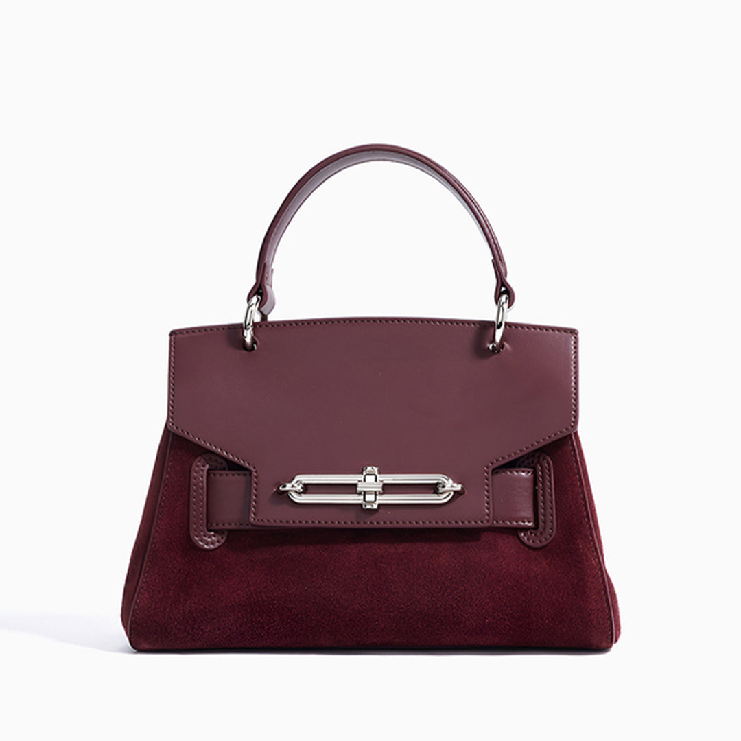 Merlot Velvet Handbag – FIORENE