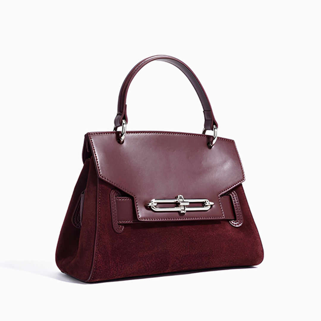 Merlot Velvet Handbag – FIORENE