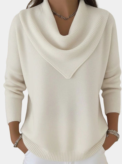 Elegant Retro Triangle Neck Pullover  – FIORENE