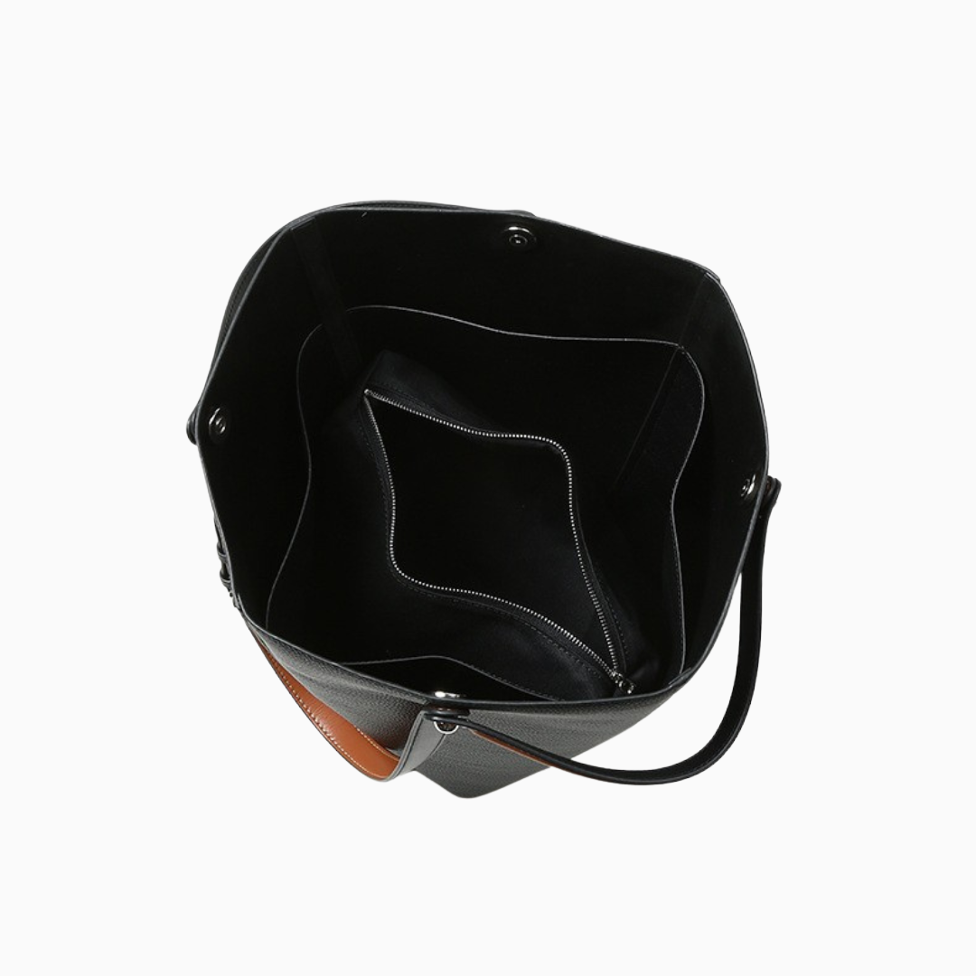 Structured Midnight Shoulder Bag – FIORENE