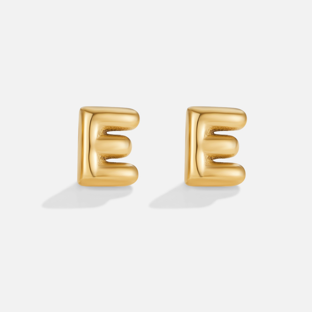 Gilded Balloon Letter Studs – FIORENE