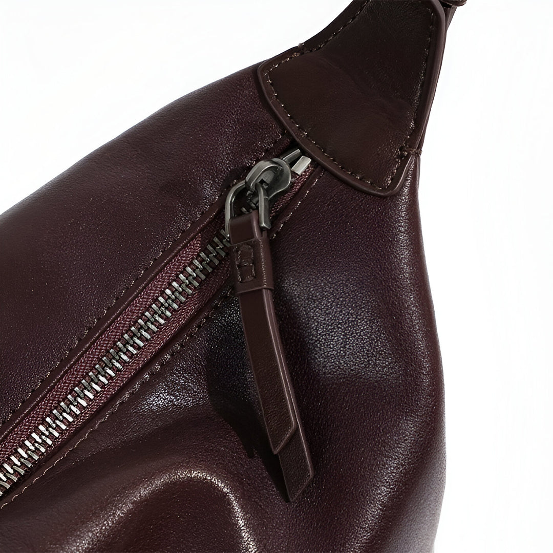 Merlot Crescent Shoulder Bag – FIORENE