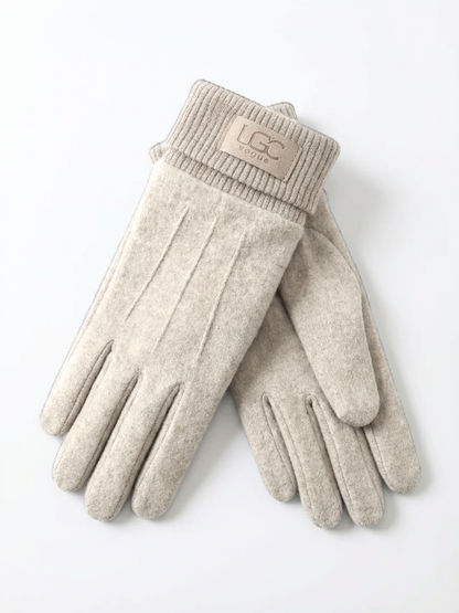 Cashmere Taupe Touchscreen Elegance Gloves – FIORENE