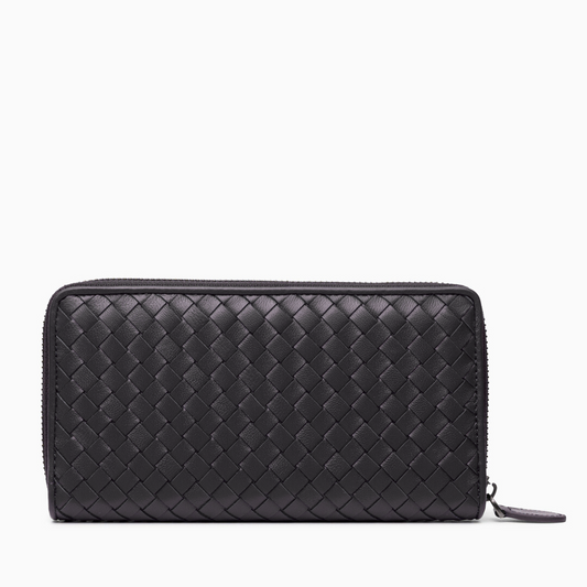Charcoal Weave Wallet – FIORENE