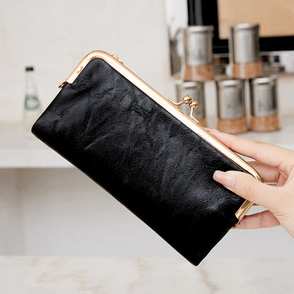 Velvet Noir Kisslock Wallet – FIORENE