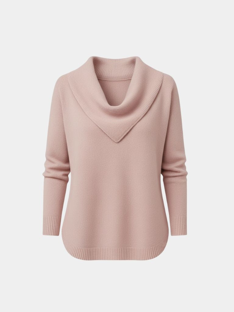 Elegant Retro Triangle Neck Pullover  – FIORENE