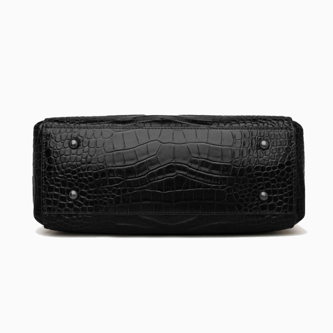 Crocodile Square Handle Tote Bag – FIORENE