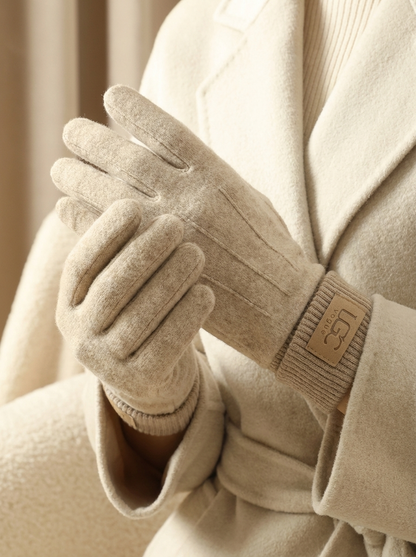 Cashmere Taupe Touchscreen Elegance Gloves – FIORENE