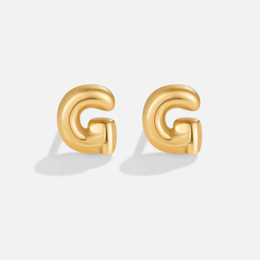 Gilded Balloon Letter Studs – FIORENE