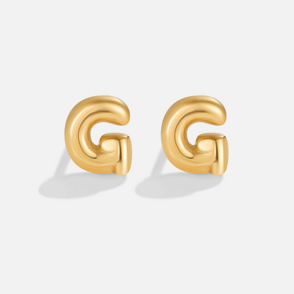 Gilded Balloon Letter Studs – FIORENE