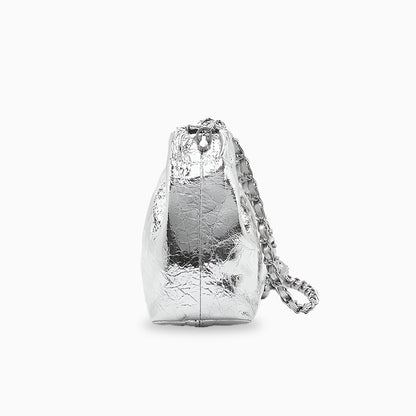 Silver Gleam Chain Clutch – FIORENE
