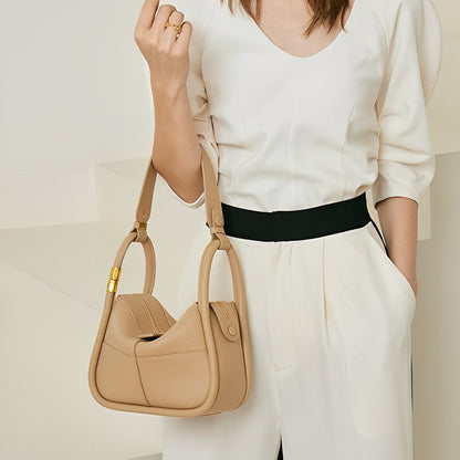 Panelled Leather Shoulder Bag – FIORENE