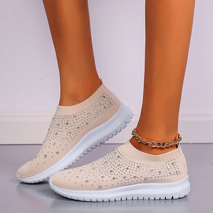 Rhinestone Slip-On Sneakers