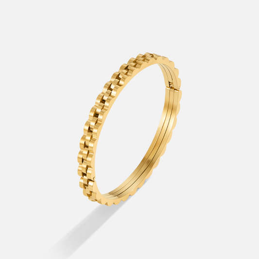 Golden Architectural Bracelet – FIORENE