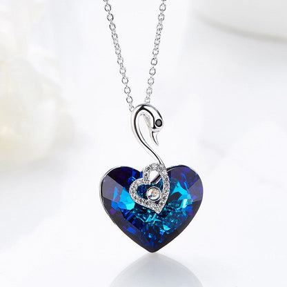 Swanlake Crystal Heart Pendant – FIORENE