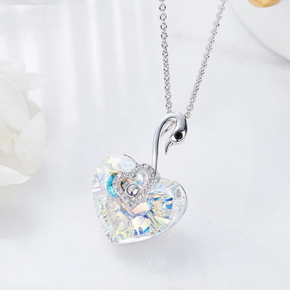Swanlake Crystal Heart Pendant – FIORENE
