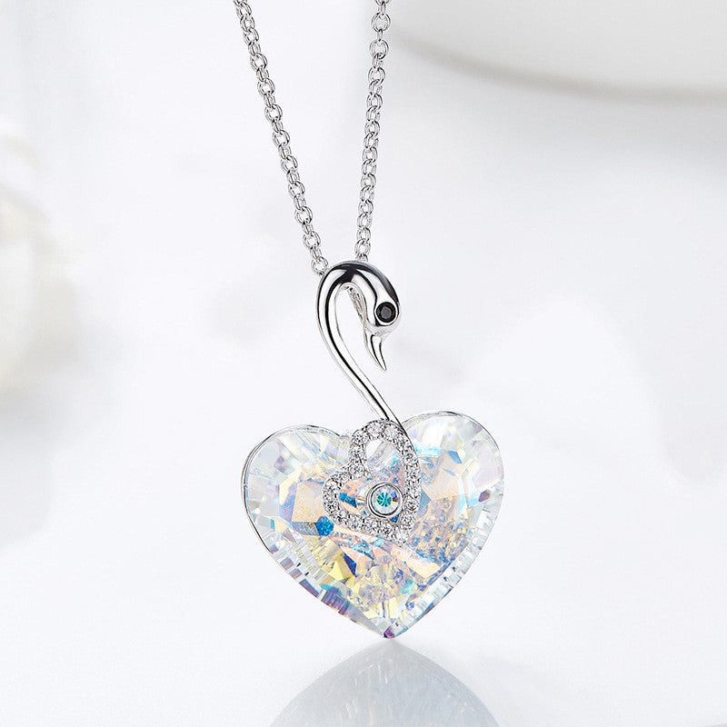 Swanlake Crystal Heart Pendant – FIORENE