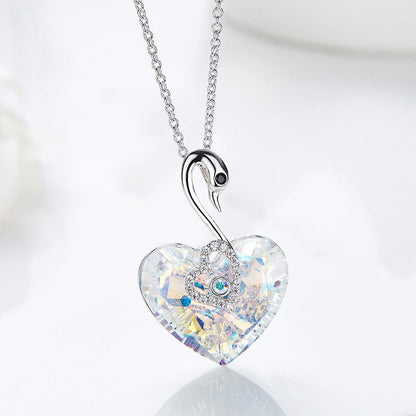 Swanlake Crystal Heart Pendant – FIORENE