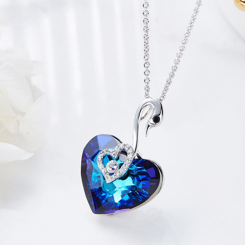 Swanlake Crystal Heart Pendant – FIORENE