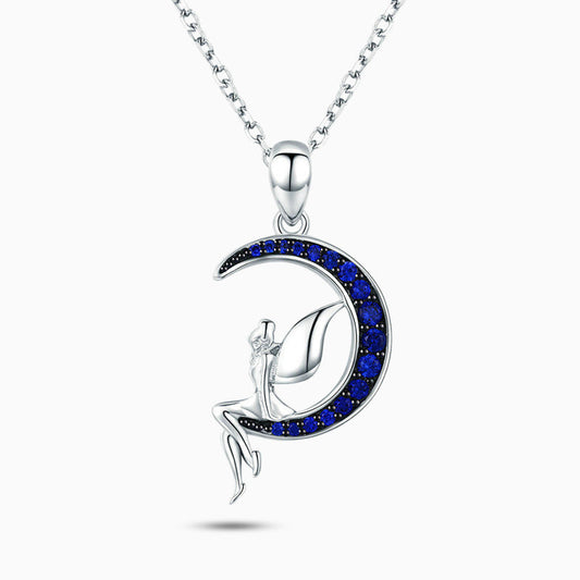 Celestina Fairy Moon Pendant Necklace – FIORENE